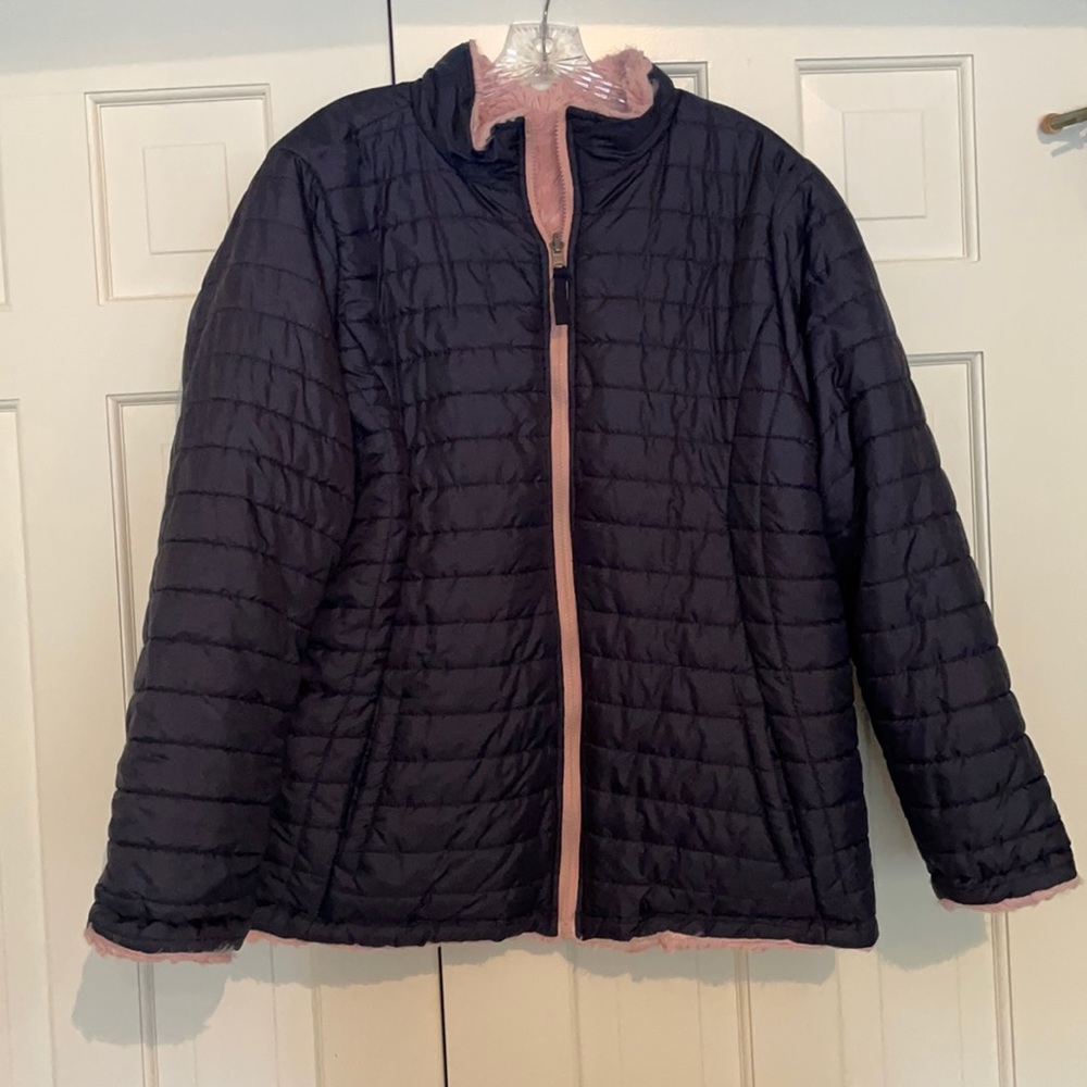 Blue and pink reversible coat. Size 1x